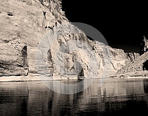 Sepia tone Colorado River Arizona