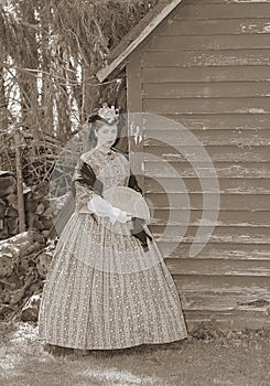 Sepia toned civil war woman