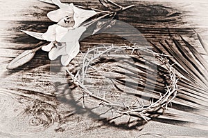 Sepia Toned Easter Icons photo