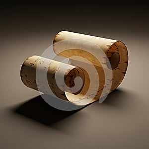 A sepia-toned image depicts an ancient scroll with undeciphered script. The scroll is