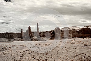 Sepia Toned Monument Valley Arizona USA Navajo Nation Infrared