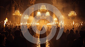 Fotografías de festivo bien Viernes vigilia en antiguo catedral 