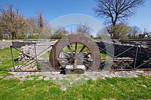Sepino - Molise - Italy - Archaeological site of Altilia: Wheel of the water mill