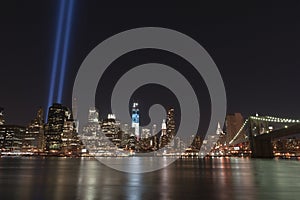 September 11 tribute lights