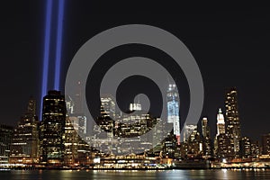 September 11 tribute lights