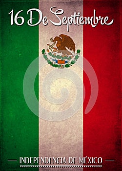 September 16 Mexican independence day spanish text