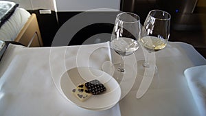 SEPTEMBER 2014: First Class Dining onboard an Boeing 747