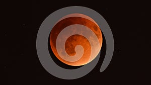 September 2015 lunar eclipse - super blood moon - as seen from Minnesota, USA - September 28th