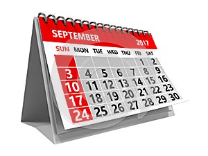 september 2017 calendar