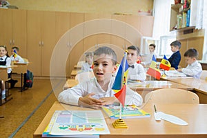 September 1, 2020 Balti Moldova the first school day at school after a long break due to the covid-19 pandemic