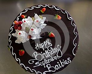 September birthday special cake for the month