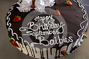 September birthday special cake for the month