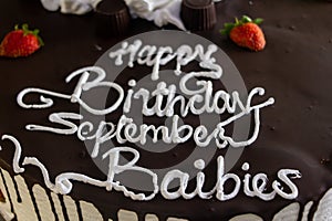 September birthday special cake for the month