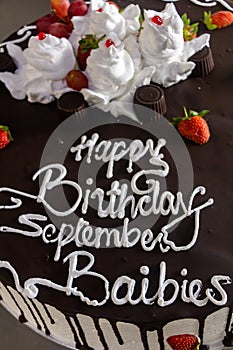 September birthday special cake for the month