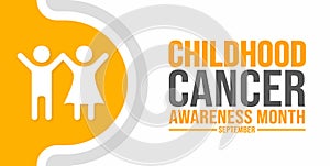 September is Childhood Cancer Awareness Month background template. Holiday concept.