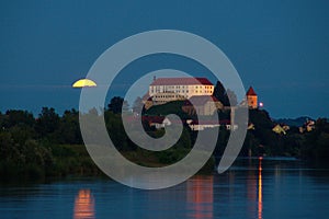 September Full Moon Rising, Ptuj, Slovenia