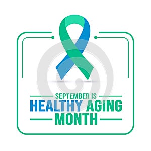 September is Healthy Aging Month background template. Holiday concept. background, banner, placard, card