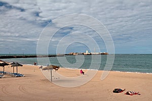 In September at La Caleta Beach. Cadiz, Spain