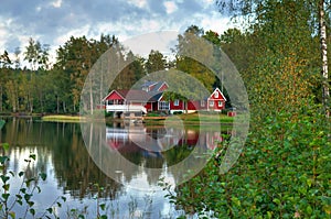 September lake reflection in Sweden