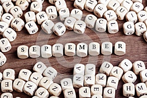 September, letter dices word