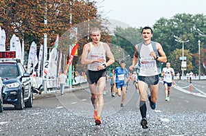 September 9, 2018 Minsk Belarus Half Marathon Minsk 2018 Running in the city