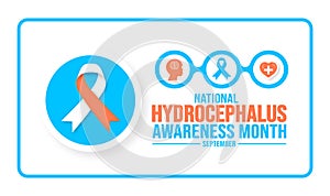 September is National Hydrocephalus Awareness Month background template. Holiday concept.