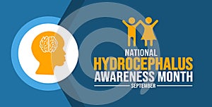 September is National Hydrocephalus Awareness Month background template. Holiday concept.