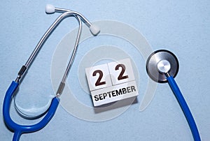 September 22nd. September 22 wooden cube calendar