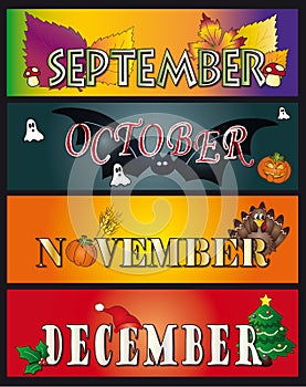 September october november december photo