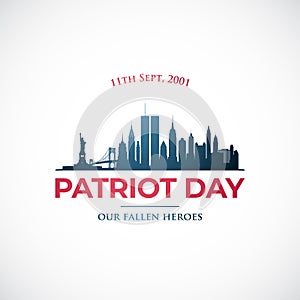 September 11, Patriot day in USA. photo