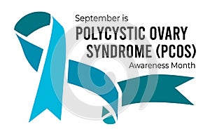 September is Polycystic Ovary Syndrome Awareness Month. Vector illustration