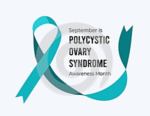 September is Polycystic Ovary Syndrome Awareness Month. Vector illustration