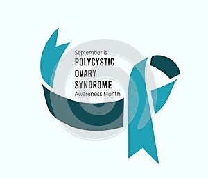 September is Polycystic Ovary Syndrome Awareness Month. Vector illustration