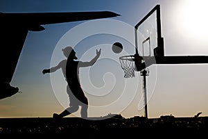 Basketball player silhouette