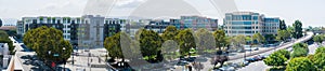 September 5, 2017 Sunnyvale/CA/USA - Panoramic aerial view of downtown Sunnyvale in the morning; south San Francisco bay area