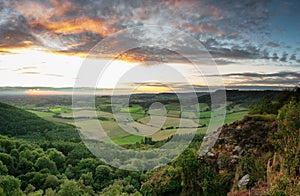 September Sunset - Vale of Mowbray - Sutton Bank photo