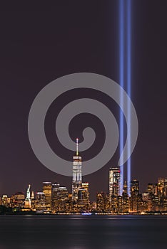 September 11th Lights in Manhattan New York