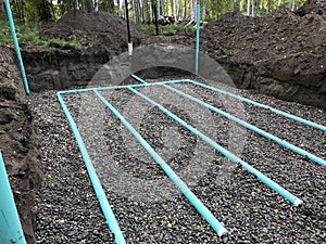 Septic leach field installation