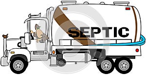 Septic pump truck