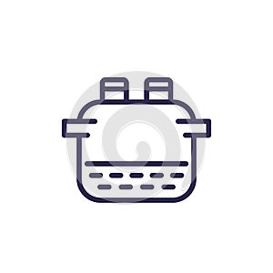 septic tank line icon on white