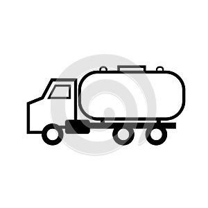 Septic tank truck outline icon