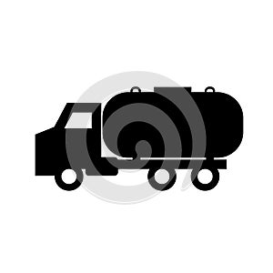 Septic tank truck silhouette icon