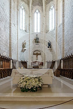 Sepulcher of the Cid and DoÃ±a Jimena in the monastery of San Pedro de CardeÃ±a, Burgos, Spain