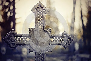 Sepulchral crosses at the cemetery