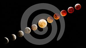 Lunar eclipse phases celestial event progression