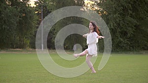 Sequence slow motion of jump japanese ballerina