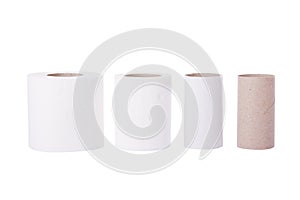 Sequence of toilet paper rolls