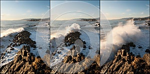 Sequence of wave impacts