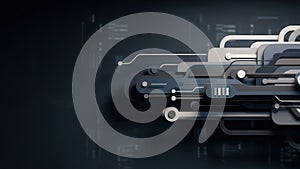 Sequential architecture featuring flowing components and muted colors