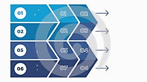 Sequential Process Steps Infographic, vector design Generative AI